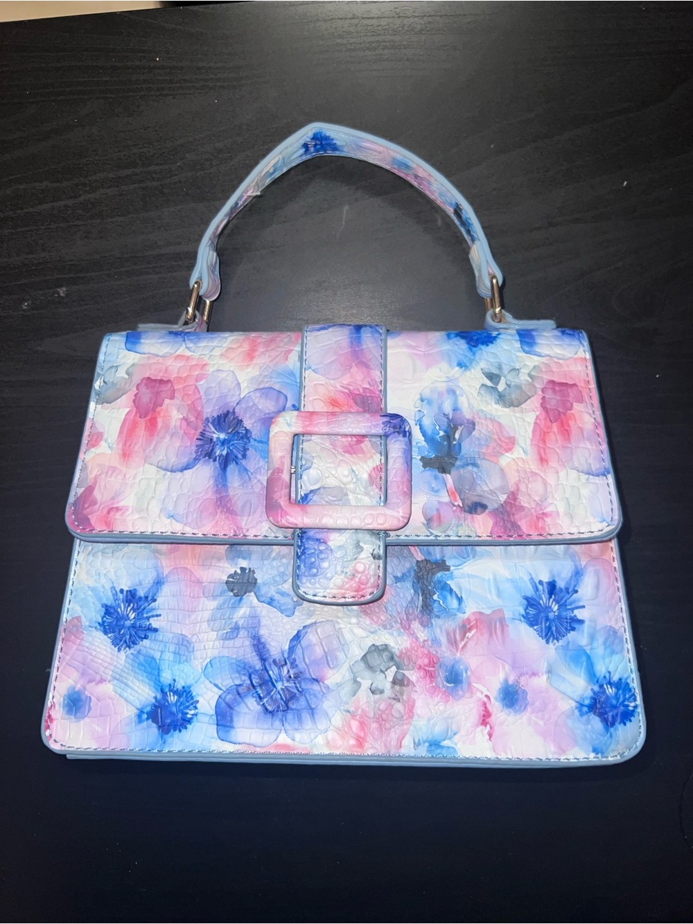 NWOT Imoshion Pastel Floral Vegan Leather Crossbody Bag